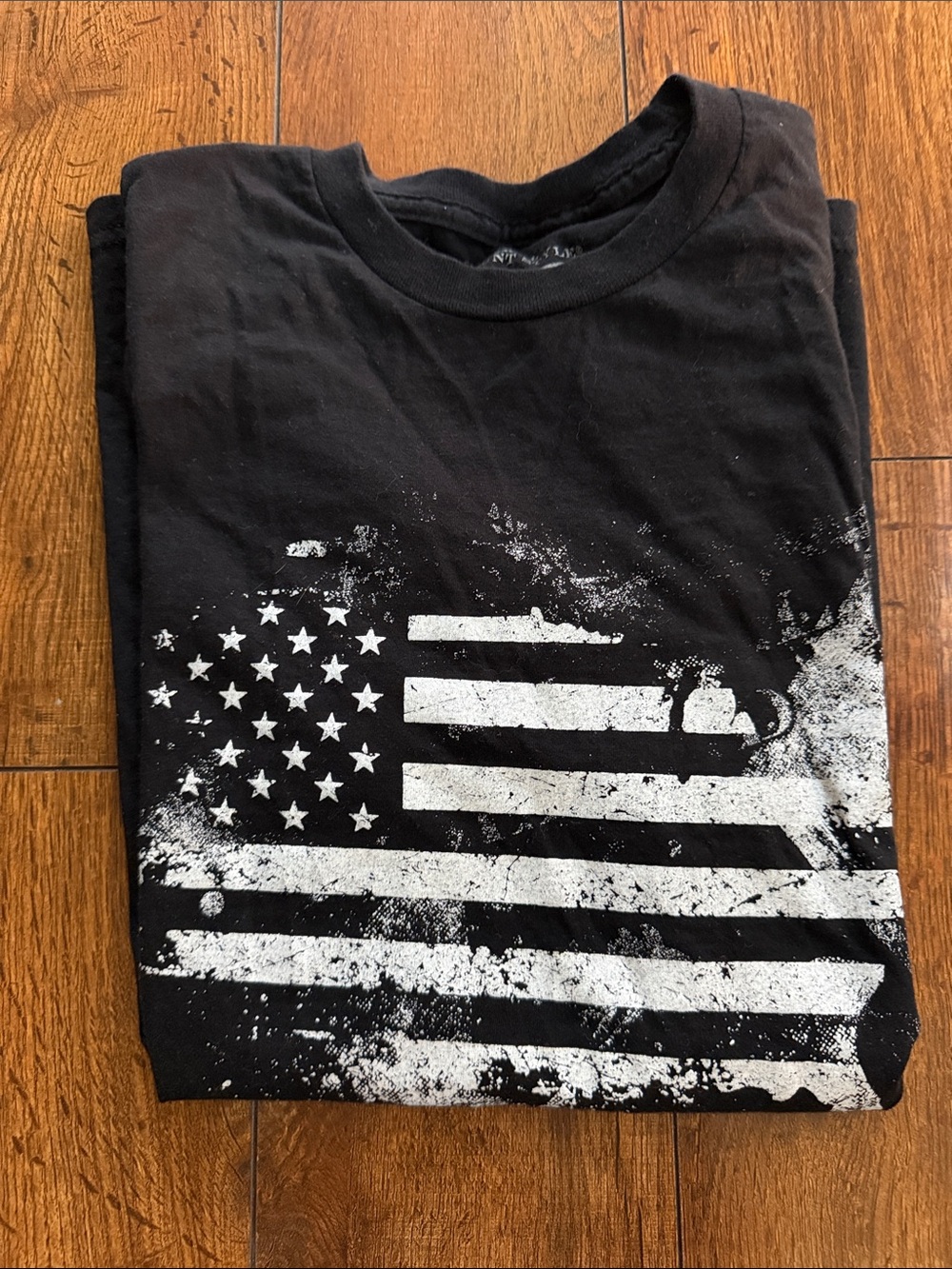Grunt Style Black American Flag T-Shirt